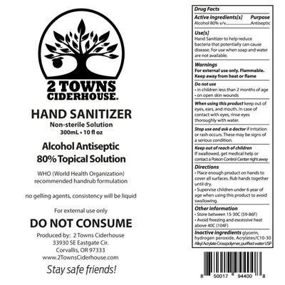 300ml label - 2020 HandSani Label 4.5Square Acrylates 300ml